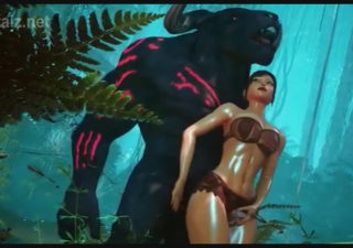 Hentai 3D cô gái cùng với quái vật dâm dục giữa thiên nhiên